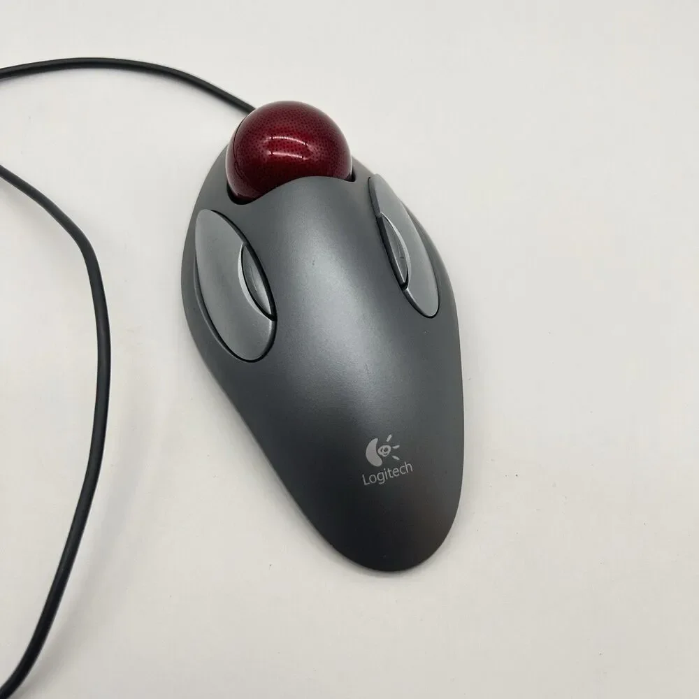 Logitech T-BC21  Trackman Trackball USB Mouse Marble Ball 810-000767 - TESTED
